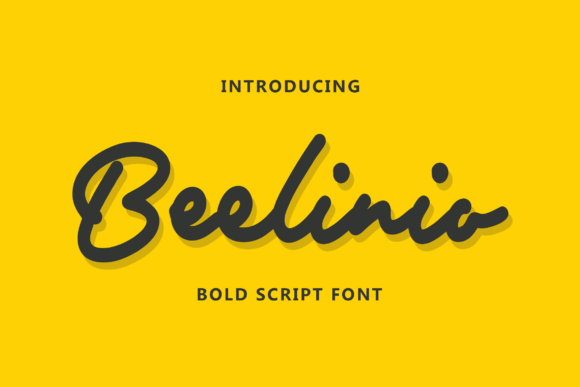 Beelinio Font: A Bold Script Typeface for Digital Design