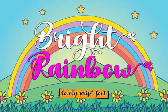 Bright Rainbow Typeface: Elevating Editorial Design with a Handwritten Font