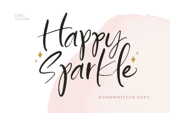 Happy Sparkle Font: A Handwritten Typeface for Editorial Elegance