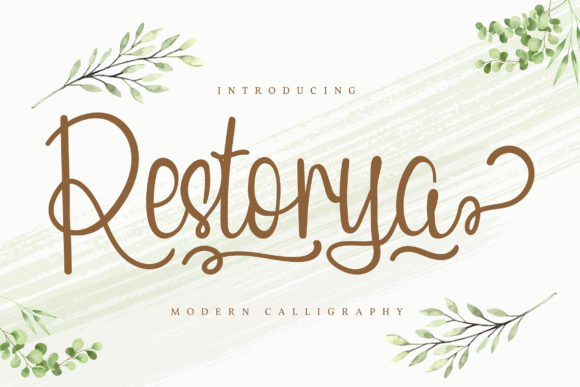 Restorya: A Flowing Script for Elegant Design