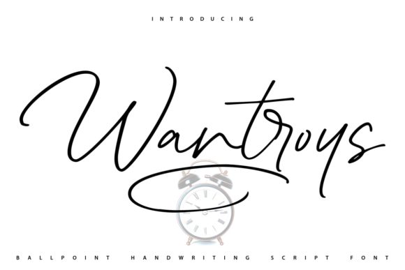 Wantroys: A Graceful Handwritten Font for Editorial Design