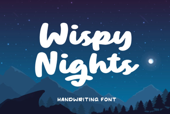 Wispy Night Font: A Handwritten Typeface That Adds Flair to Digital Design